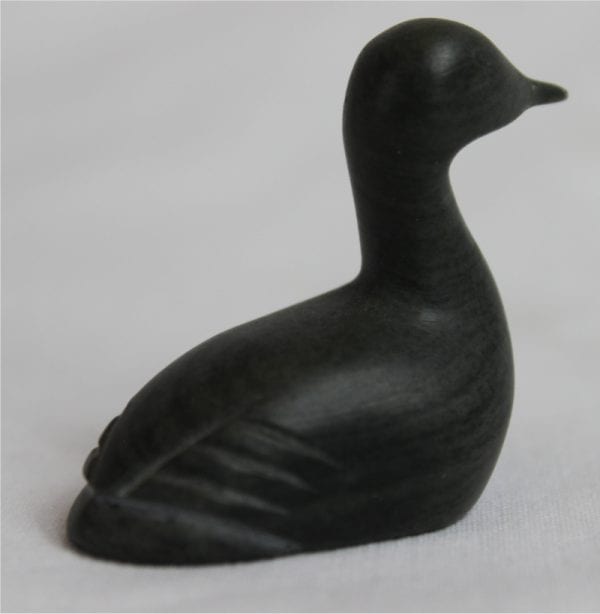 Inuit carving of Duck by Isa Unaluk