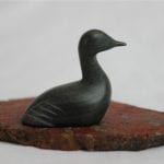 Inuit carving of Duck by Isa Unaluk