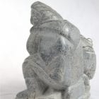 Inuit carving of giant and man by Aisa Amittuk