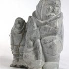 Inuit carving of giant and man by Aisa Amittuk