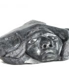 Inuit carving of Head with Fish and Seal by Davidee Nastapoka