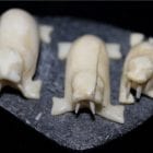 Inuit Carving of Three Walrusses by Davidee Irqumiak