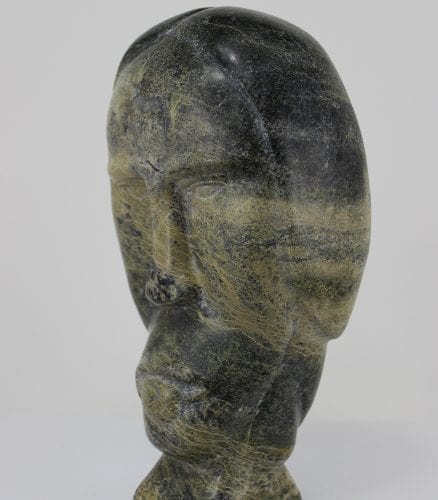 Face carved by Inuit artist Papriak Tukikie