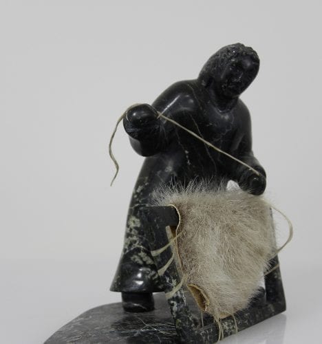 Woman with sealskin