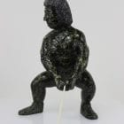 Hammer Throw, Inuit carving by well-known Isaaci Etidloie