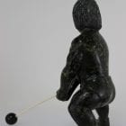 Hammer Throw, Inuit carving by well-known Isaaci Etidloie