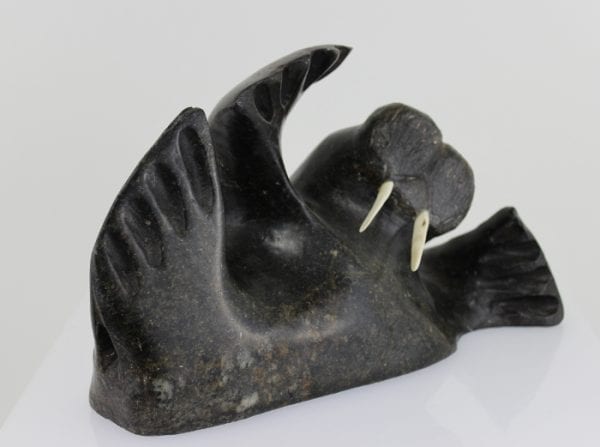 Wonderful Walrus carved by Inuit artist Willie Tertiluk