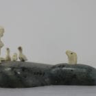 Ivory Inuk, birds and seal, beautifully carved Inuit art