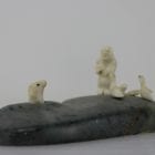 Ivory Inuk, birds and seal, beautifully carved Inuit art