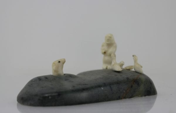 Ivory Inuk, birds and seal, beautifully carved Inuit art