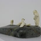 Ivory Inuk, birds and seal, beautifully carved Inuit art