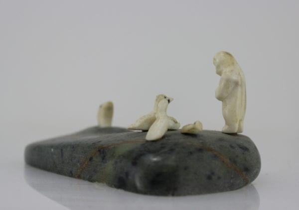 Ivory Inuk, birds and seal, beautifully carved Inuit art