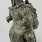 Stunning serpentine carving of a mother and child by Cape Dorset artist Joe Salomonie