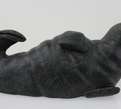 Wonderful Inuit carving of a seal by master carver Bart Hanna