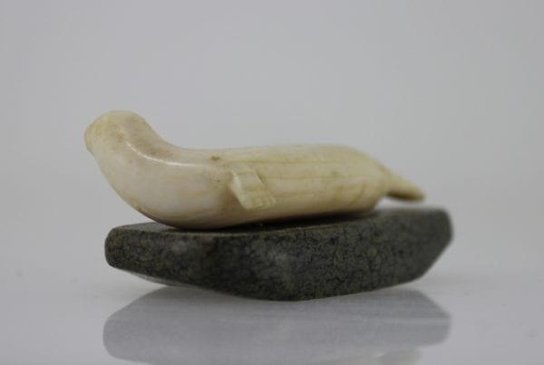 Ivory seal on stone base by unknown Inuit artist