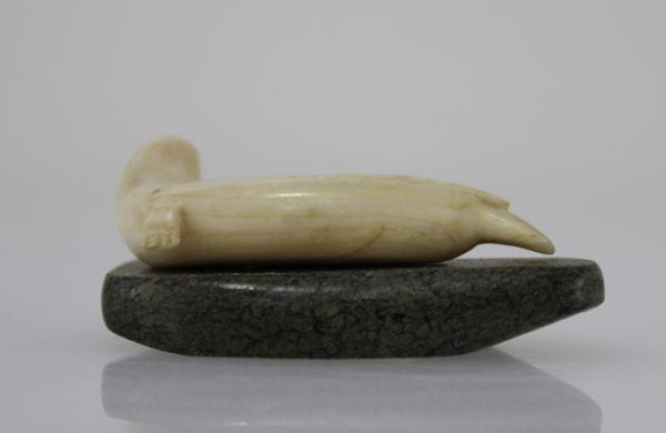 Ivory seal on stone base by unknown Inuit artist