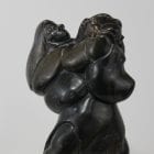 Mother and child carved by Inuit artist Thomassie Echalook