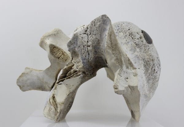 Abstract whalebone carving by an unknown Inuit artist