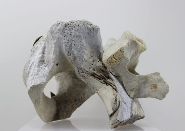 Abstract whalebone carving by an unknown Inuit artist