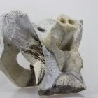 Abstract whalebone carving by an unknown Inuit artist