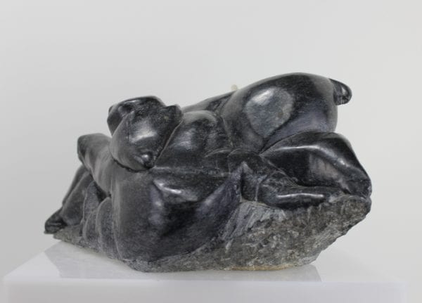 Bear fight, carved by Aisa Amittuk, an Inuit artist from Akulivik