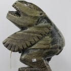 Striking carving called Shaman and Spirits by Palaya Qiatsuq, an Inuit artist from Cape Dorset