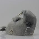 Stunning grey walrus carved by Bart Hanna