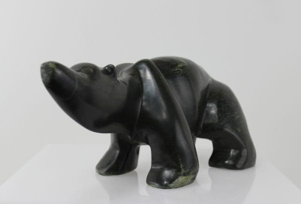 Wonderful, stylized carving of a bear by an unknown artist from Hopedale, Labrador.