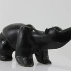 Wonderful, stylized carving of a bear by an unknown artist from Hopedale, Labrador.