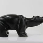 Wonderful, stylized carving of a bear by an unknown artist from Hopedale, Labrador.