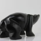 Wonderful, stylized carving of a bear by an unknown artist from Hopedale, Labrador.