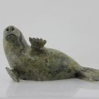 Seal carved by Inuit artist Lyta Josephie, an artist from Iqaluit