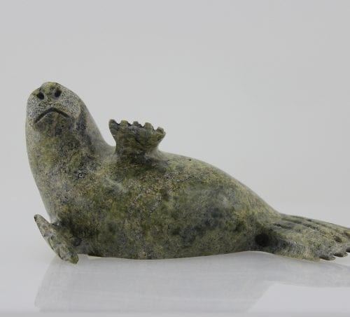 Seal carved by Inuit artist Lyta Josephie, an artist from Iqaluit