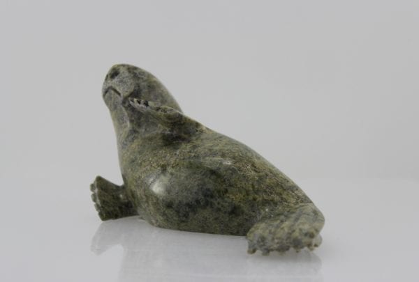 Seal carved by Inuit artist Lyta Josephie, an artist from Iqaluit