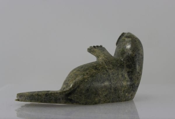 Seal carved by Inuit artist Lyta Josephie, an artist from Iqaluit