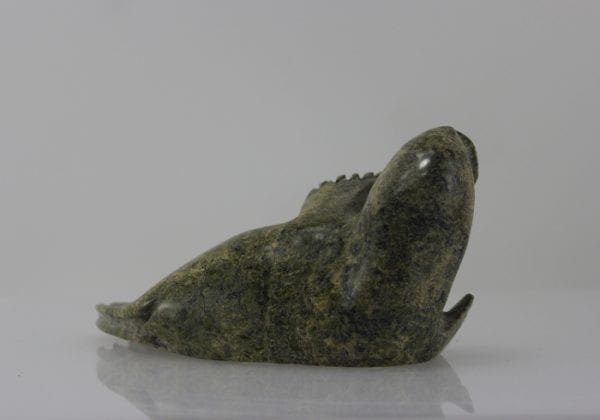 Seal carved by Inuit artist Lyta Josephie, an artist from Iqaluit