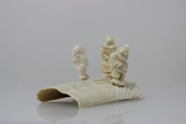 Small Ivory Carving by Leo Angotignuar, an artist from Coral Harbour.