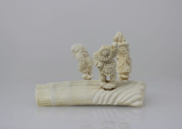 Small Ivory Carving by Leo Angotignuar, an artist from Coral Harbour.