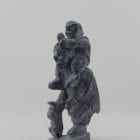 Charming carving of a father and son by Igloolik artist Luke Taqqaugaq.