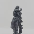 Charming carving of a father and son by Igloolik artist Luke Taqqaugaq.