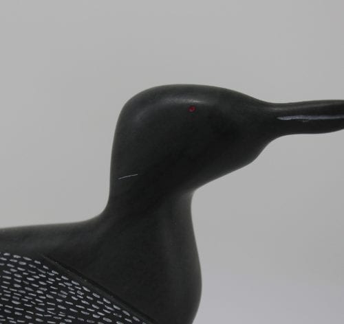 Loon carved by Sanikiluaq artist Annie Eyaituk.