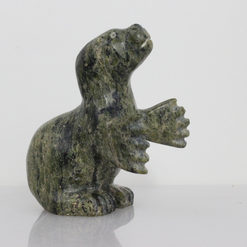 Sitting Seal by Unknown Carver from Kinngait--Cape Dorset