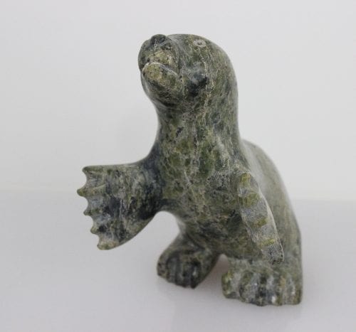 Sitting Seal by Unknown Carver from Kinngait--Cape Dorset