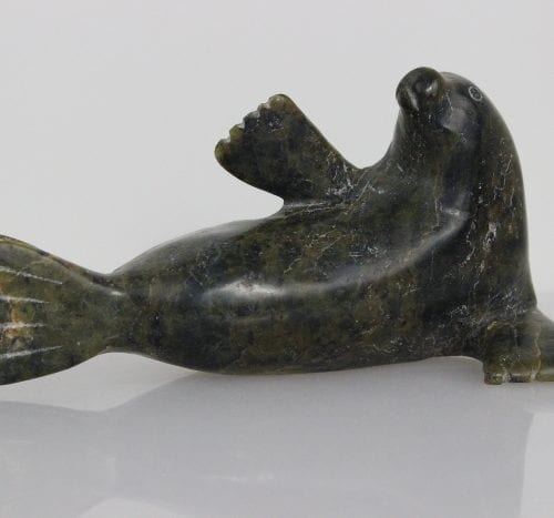 Reclining Seal by Unknown Artist from Cape Dorset -- Kinngait