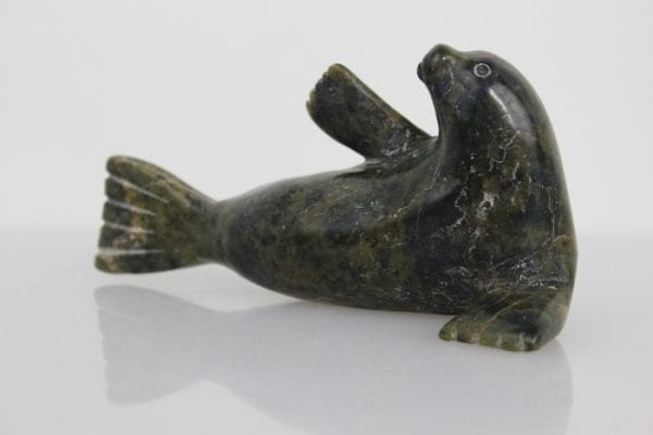 Reclining Seal by Unknown Artist from Cape Dorset -- Kinngait