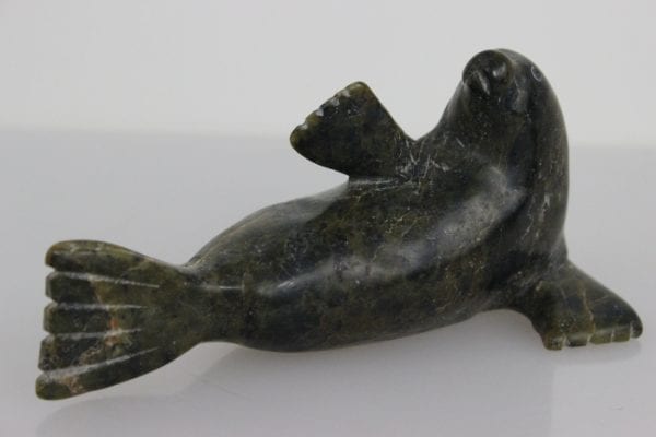 Reclining Seal by Unknown Artist from Cape Dorset -- Kinngait