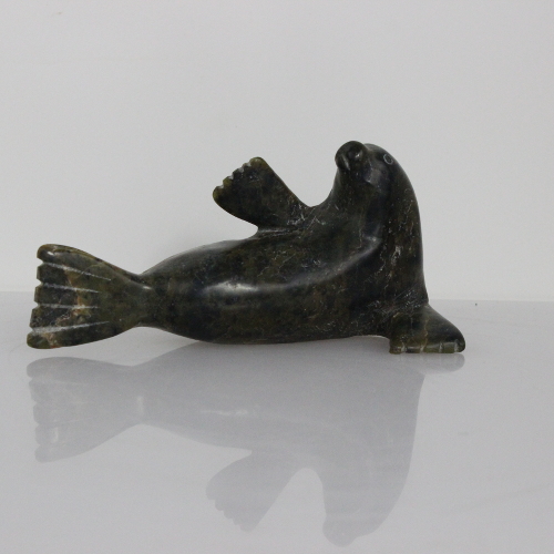 Reclining Seal by Unknown Artist from Cape Dorset -- Kinngait