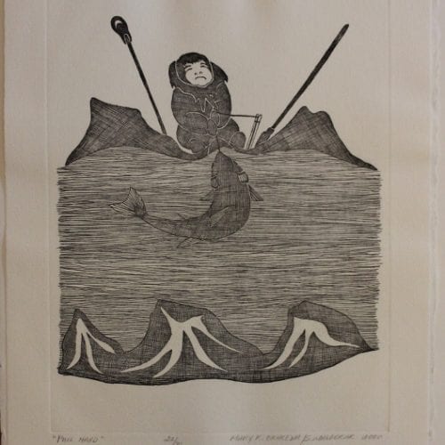 Print Pull Hard by Mary O'Kheena from Holman - Ulukhaktok