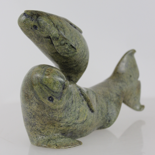 Whales by Kelly Etidloie from Kinngait - Cape Dorset