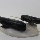 Narwhals by Pitseolak Qimirpik from Kinngait/Cape Dorset